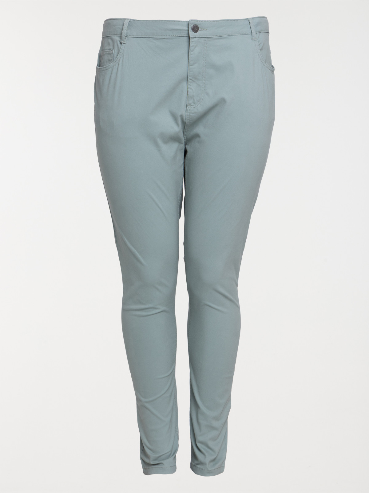 Pantalon slim glaise grande taille femme