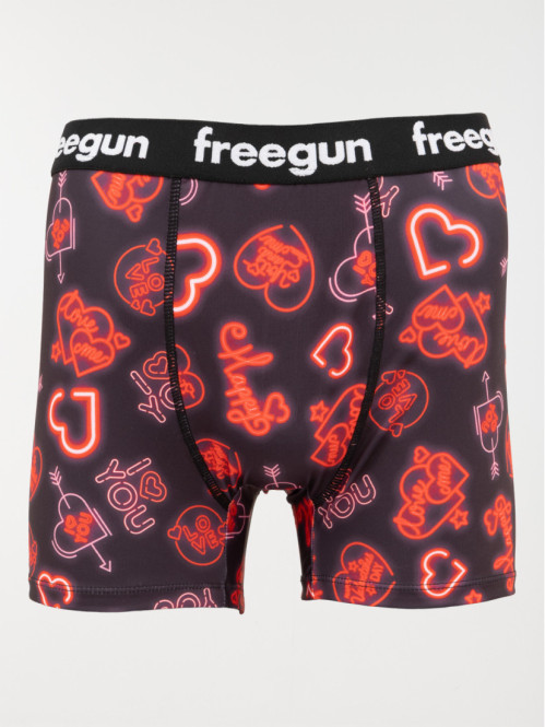 Boxer FREEGUN imprimé coeur...