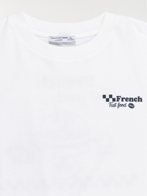 Tee-shirt écru imprimé...