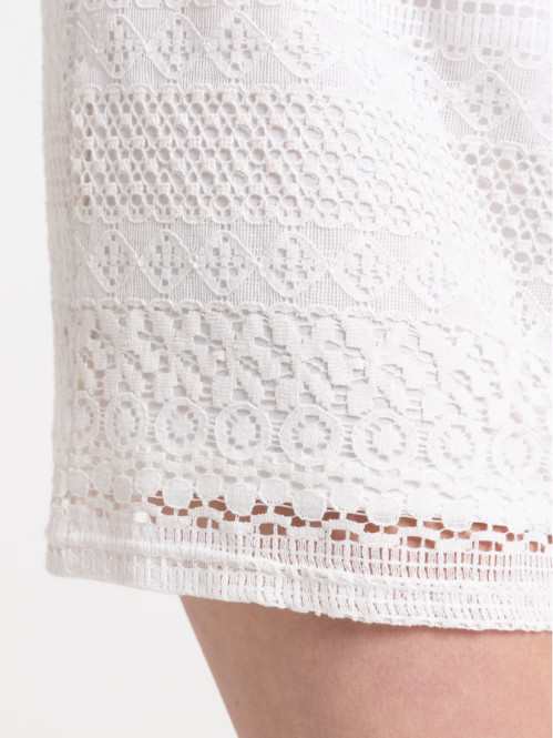 Jupe macramé écru femme Jupe macramé écru femme