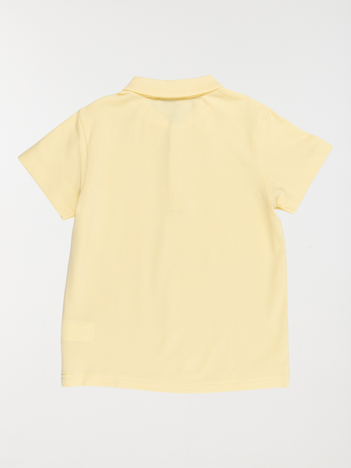 Polo uni jaune doux garçon (3-12A)