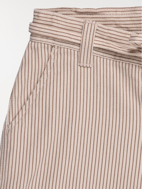 Pantalon large rayé fille...