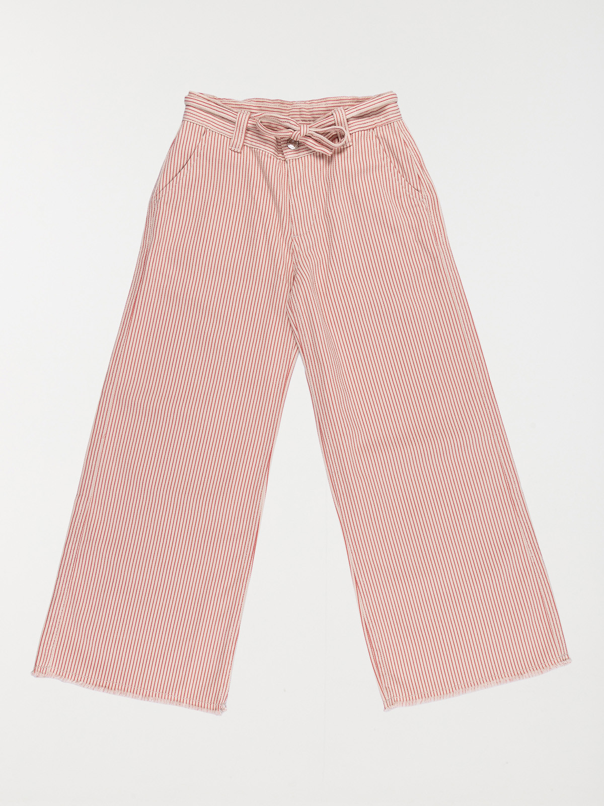 Pantalon large fille rayé (3-12A)