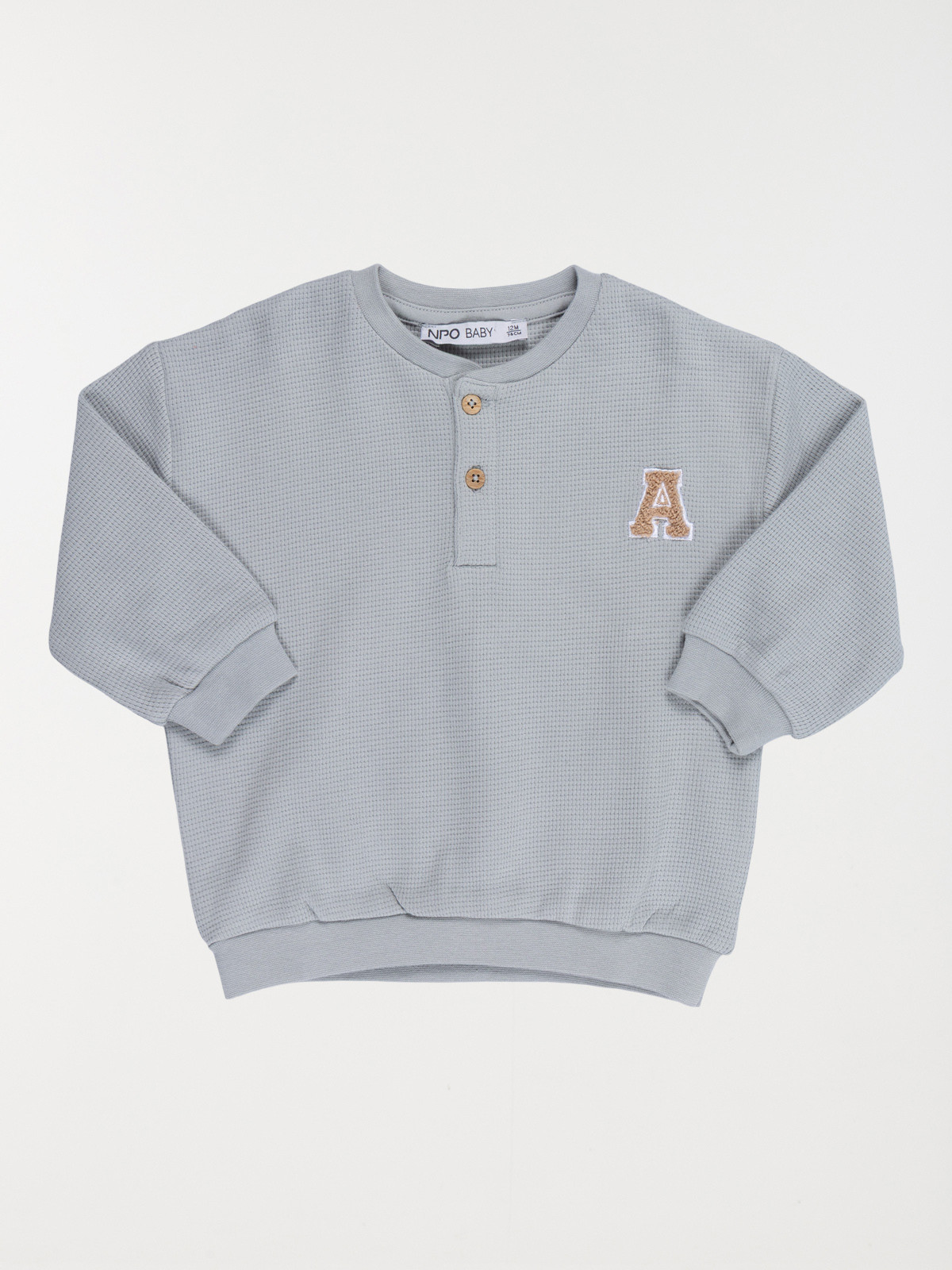 Sweat col boutonné garçon (3-36M)