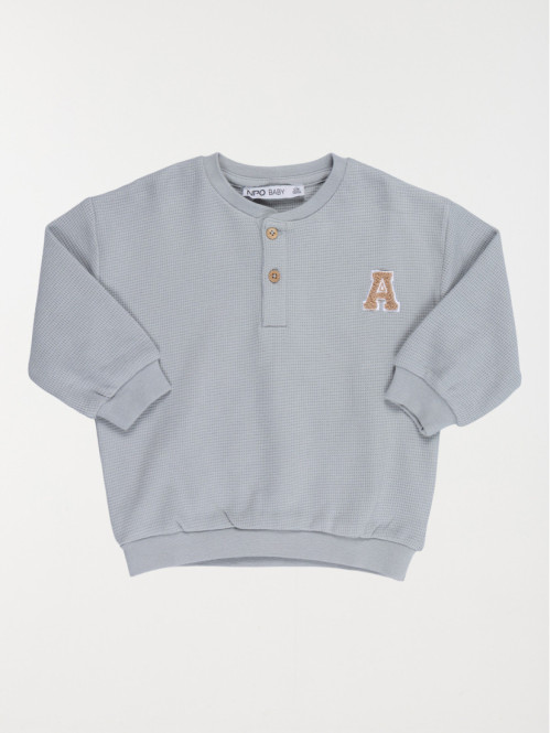 Sweat col boutonné garçon...