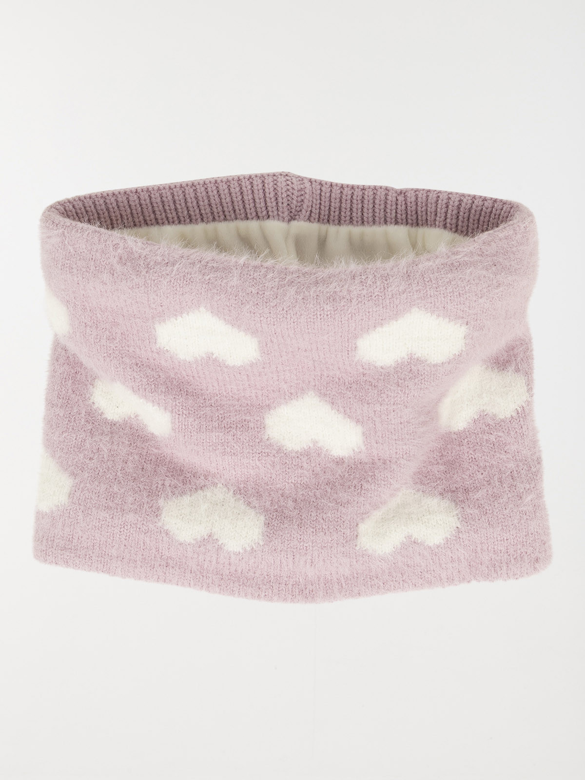Ensemble bonnet et snood coeur fille Ensemble bonnet et snood coeur fille