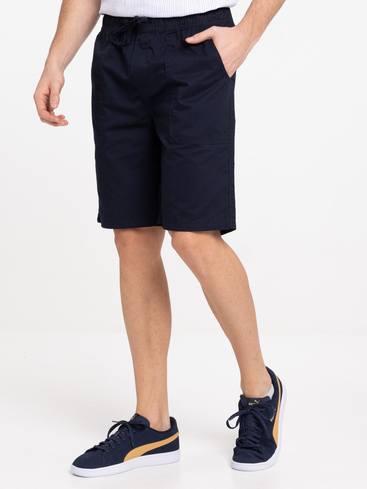 Short marine navy homme