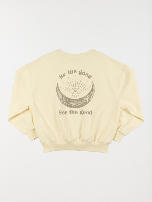 Sweat coloris vanille fille...