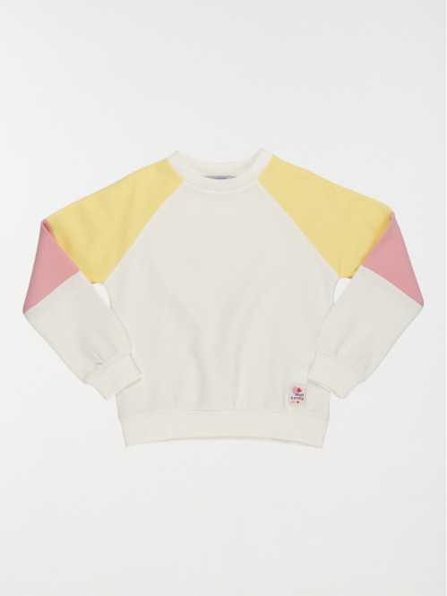 Sweat tricolore fille (3-12A)