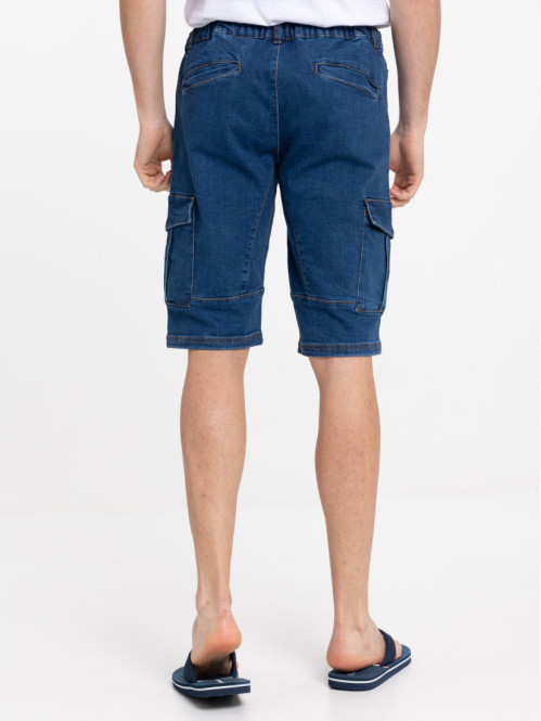 Short cargo en jean homme