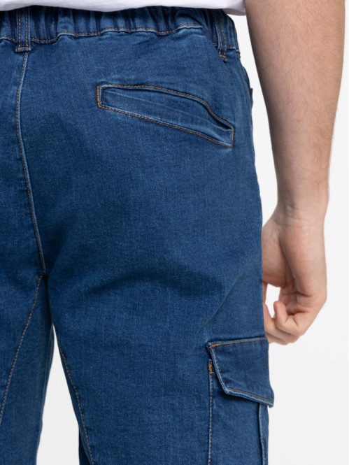 Short cargo en jean homme