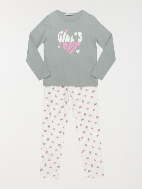 Pyjama coeurs fille (3-12A)