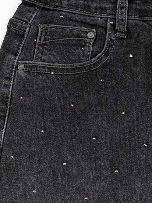Jean strass gris fille (XXS-M)
