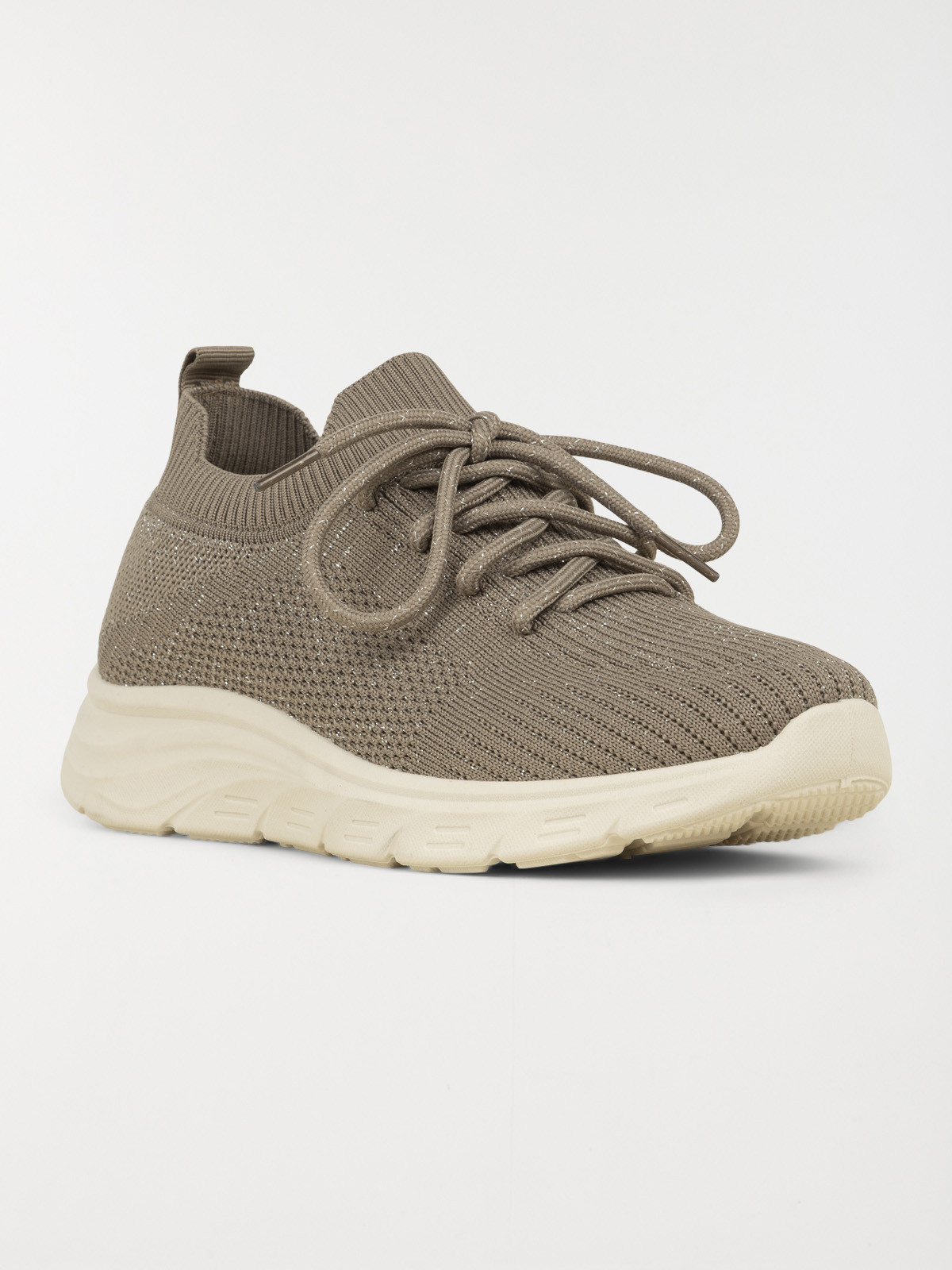 Baskets à lacets femme taupe (36-41)