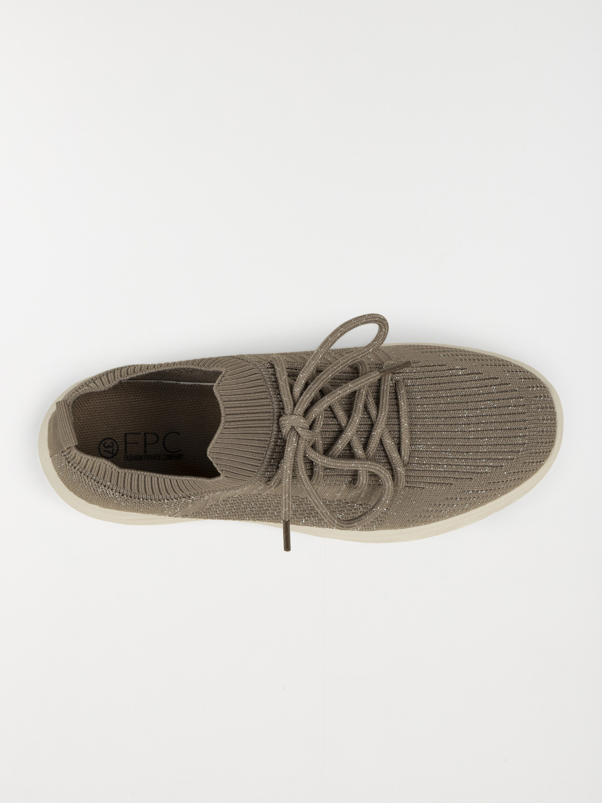 Baskets à lacets femme taupe (36-41)