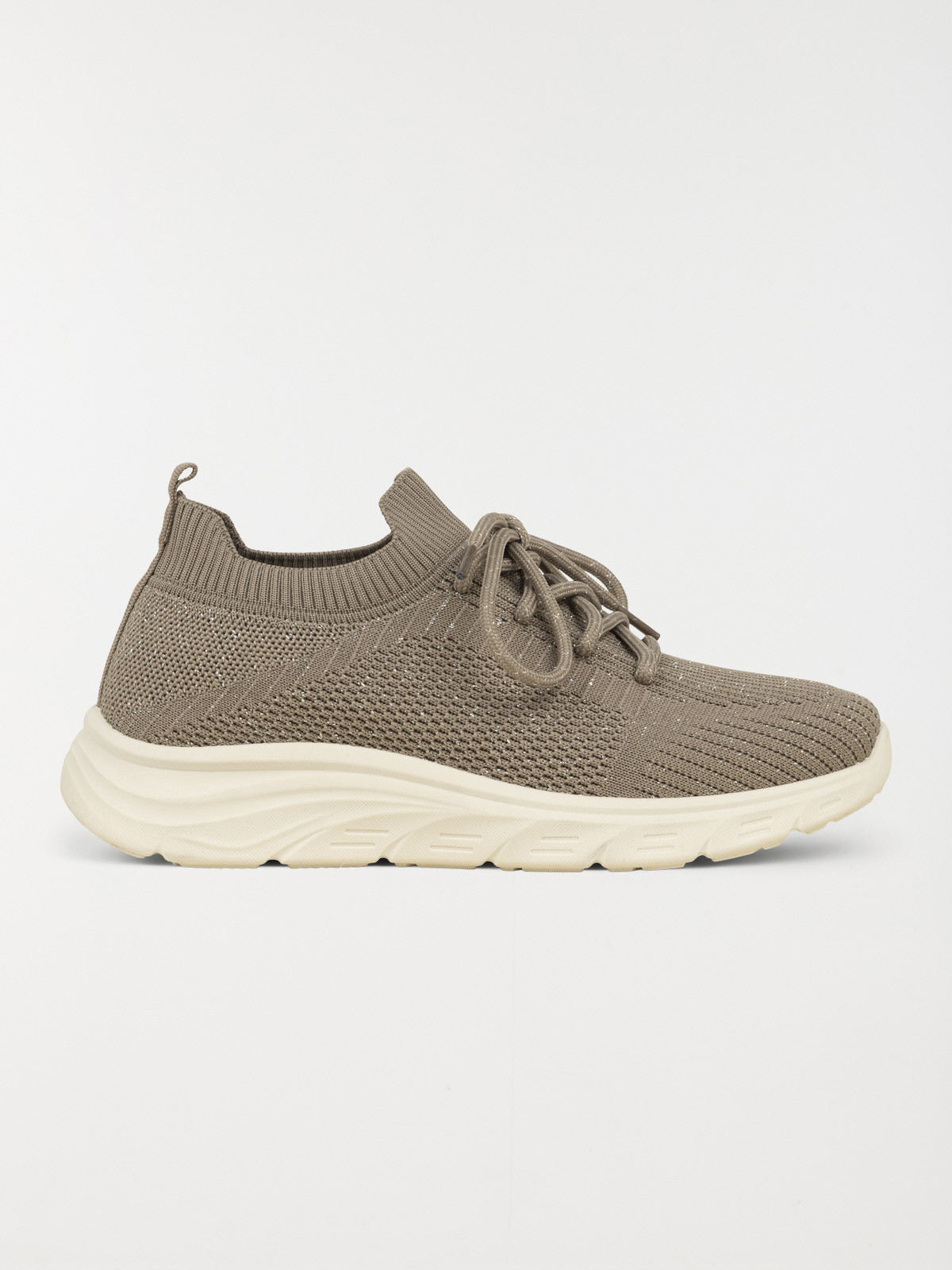 Baskets à lacets femme taupe (36-41)
