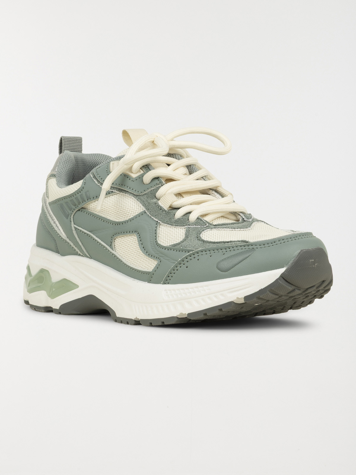 Baskets à lacets vertes femme (36-41)