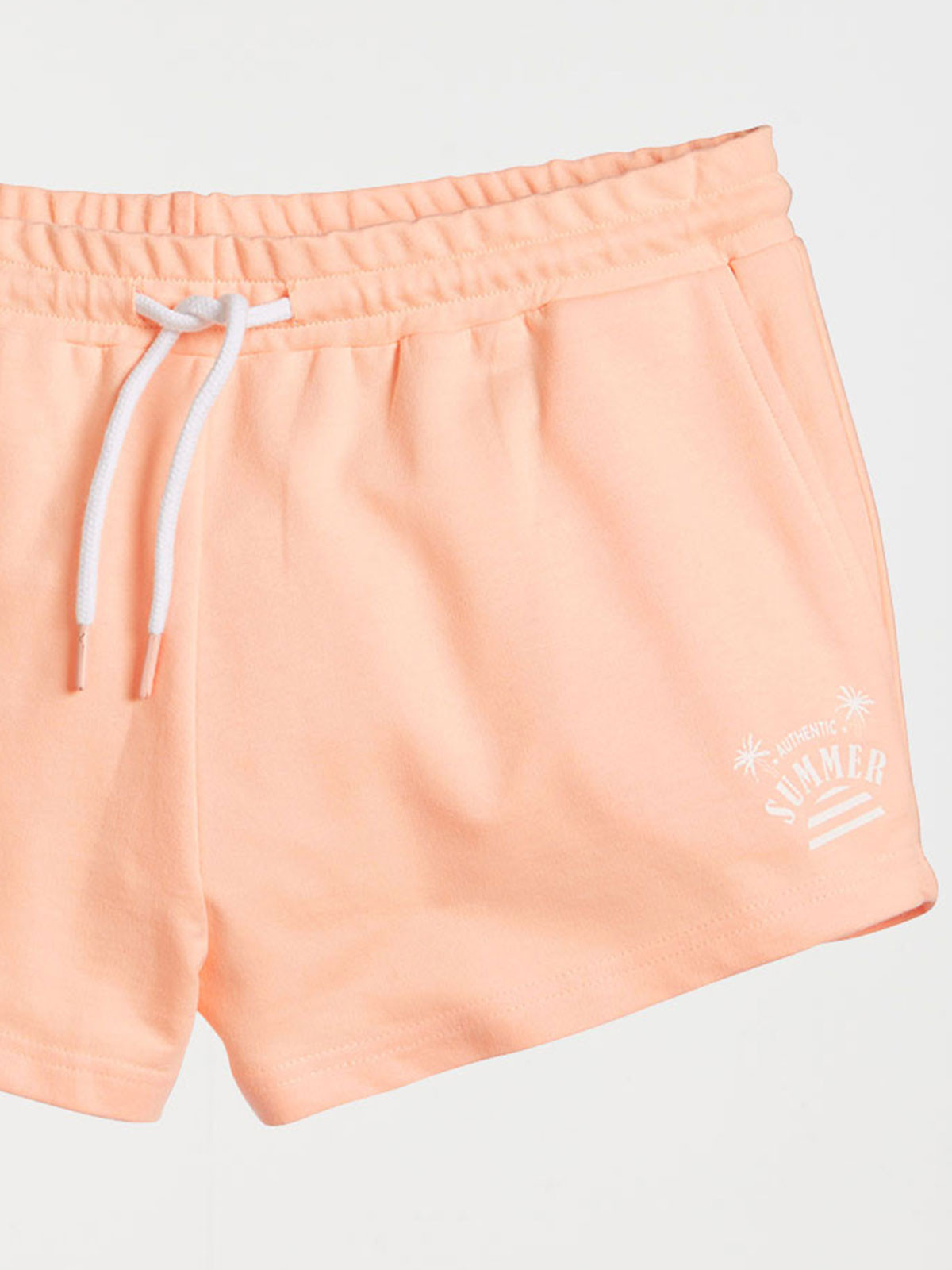 Short pêche blanchie en molleton femme Short pêche blanchie en molleton femme