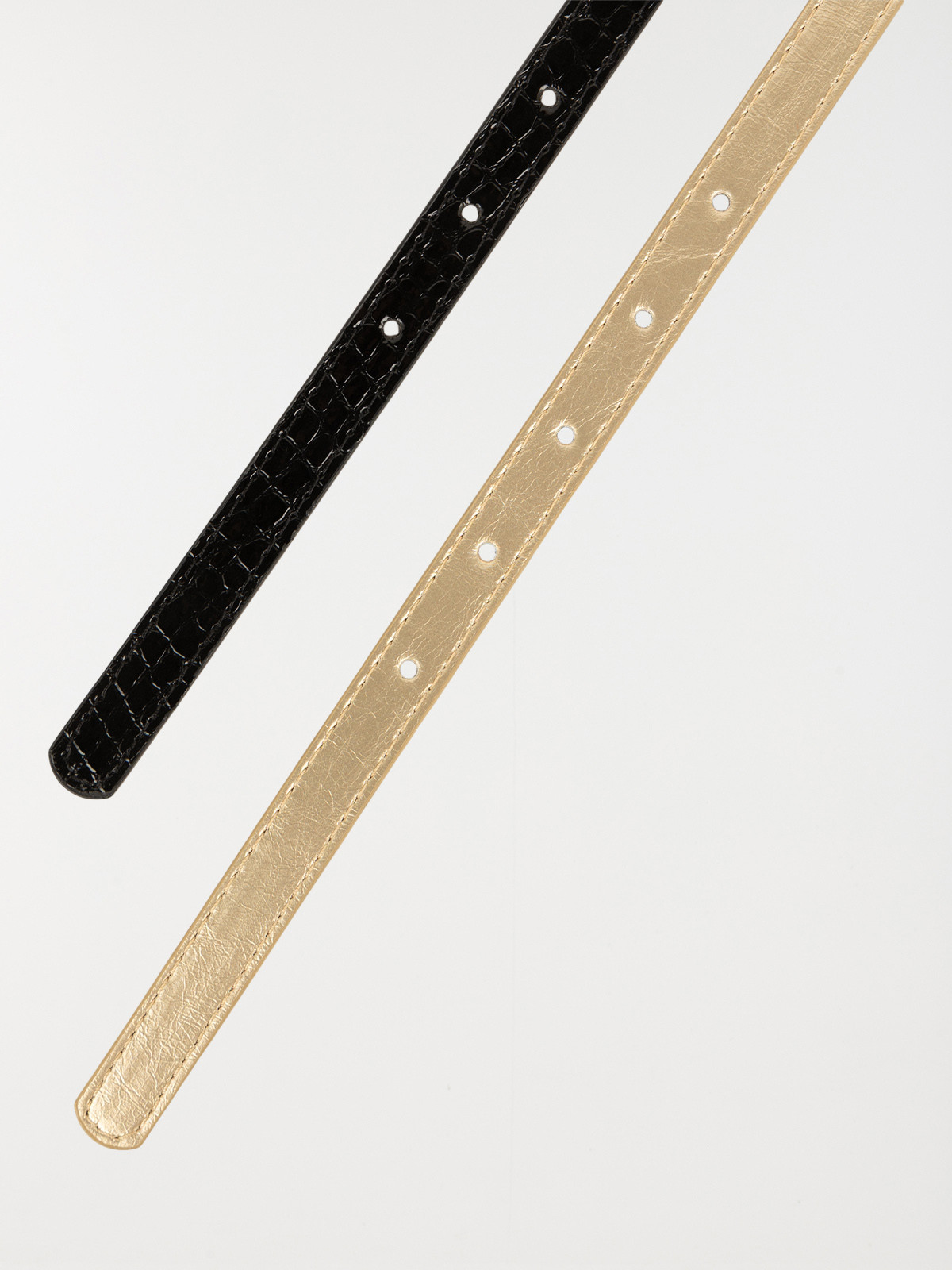 Lot de 2 fines ceintures femme