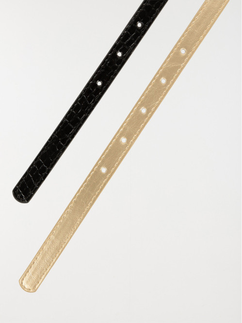 Lot de 2 fines ceintures femme