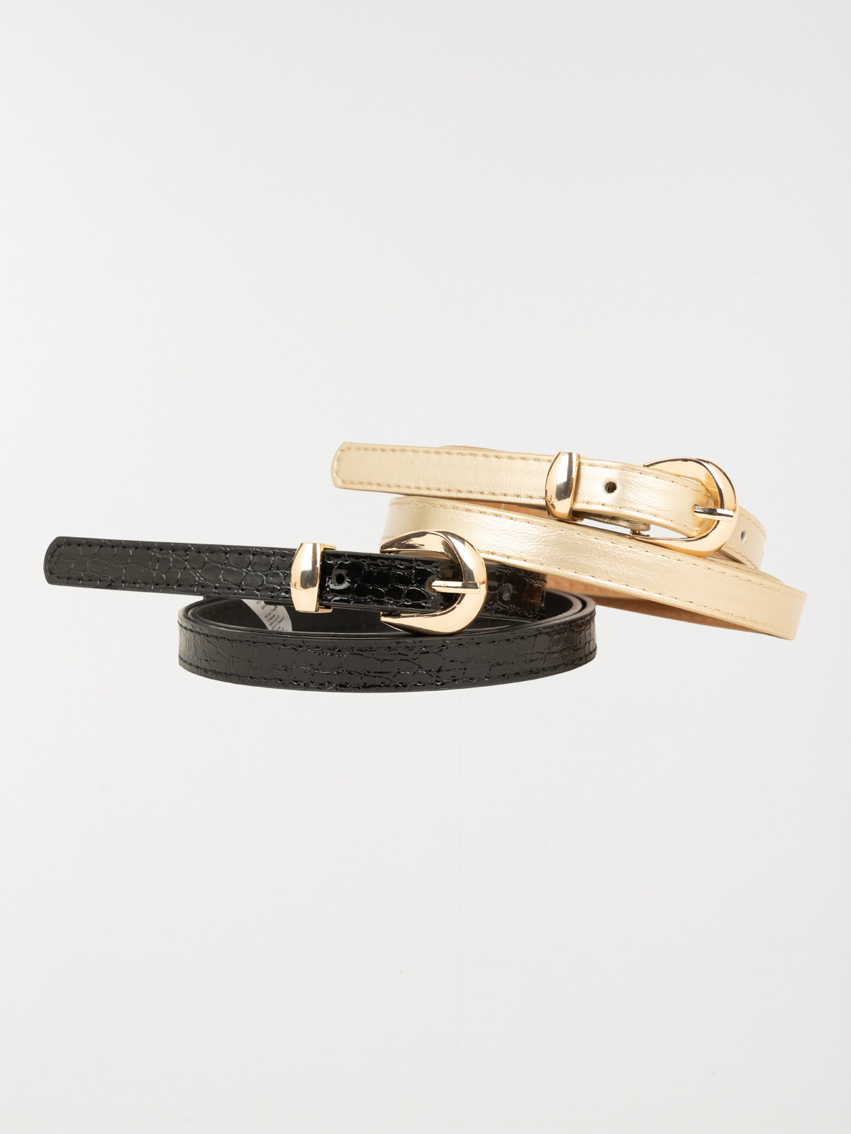 Lot de 2 fines ceintures femme