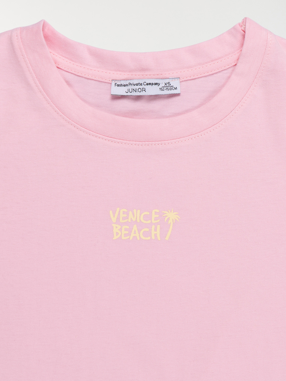 T-shirt motif rose poudre fille (XXS-M)