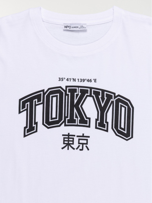 T-shirt Tokyo garçon blanc...