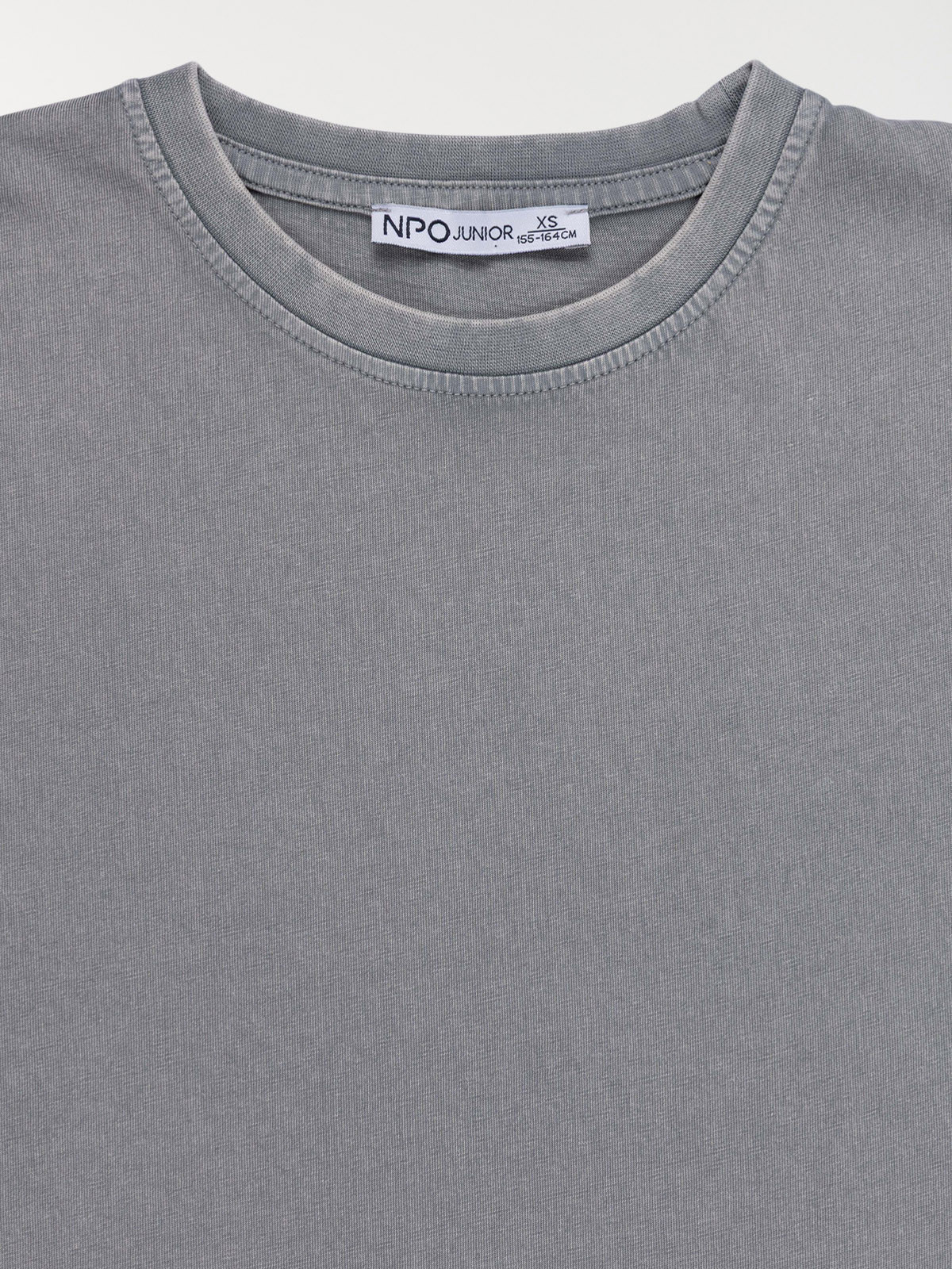 T-shirt uni gris orage garçon (XXS-M)