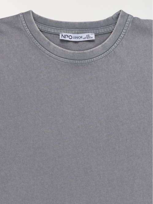 T-shirt uni gris orage...