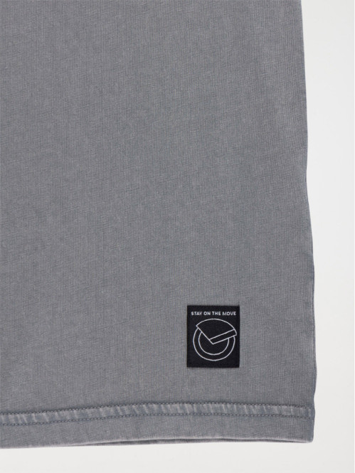 T-shirt uni gris orage...