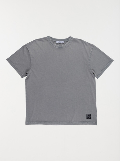 T-shirt uni gris orage...