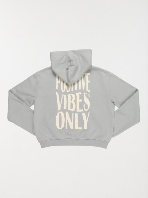 Sweat capuche message dos...