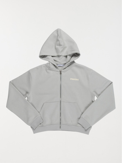 Sweat capuche message dos...