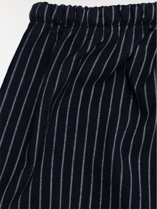 Pantalon large rayé fille...