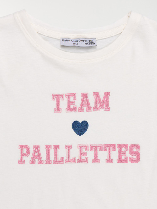 T-shirt team paillette...