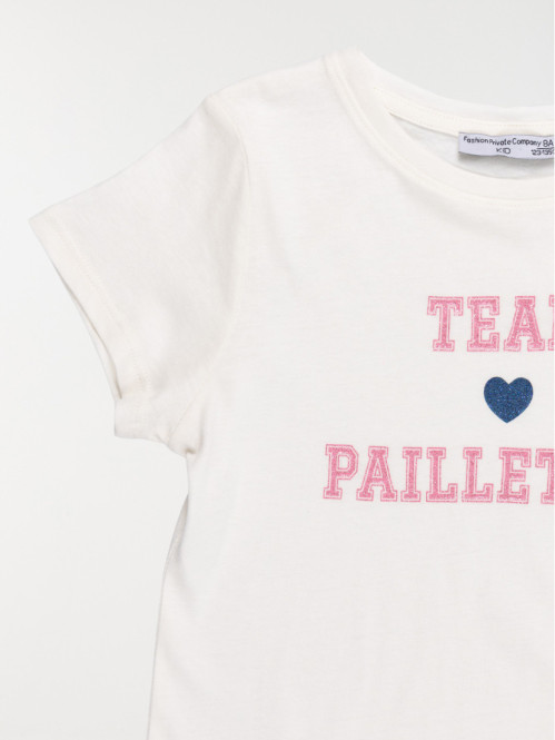 T-shirt team paillette...