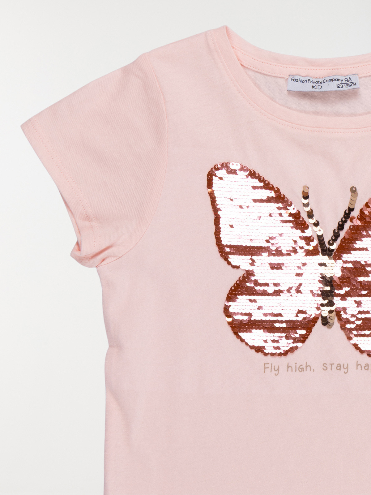 T-shirt papillon sequins fille (3-12A)