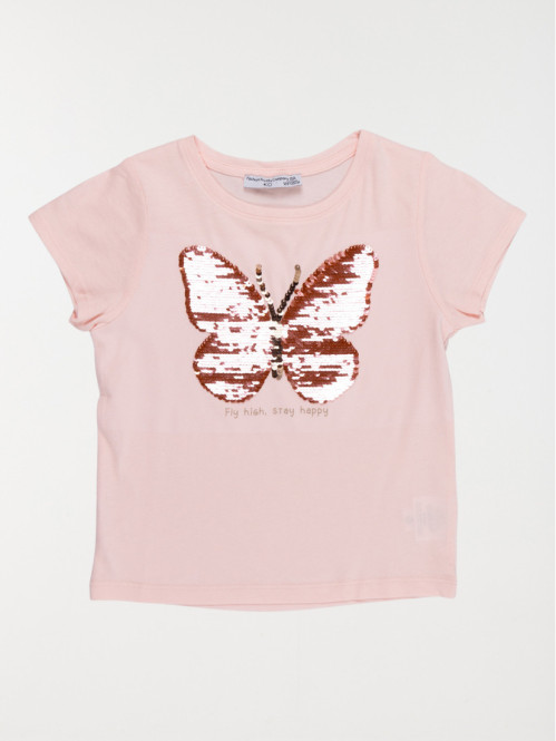 T-shirt papillon sequins...