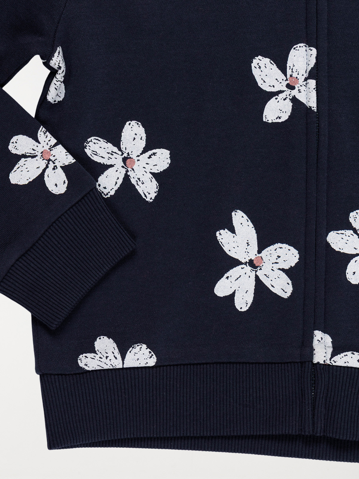 Sweat capuche fleuri fille (3-12A)