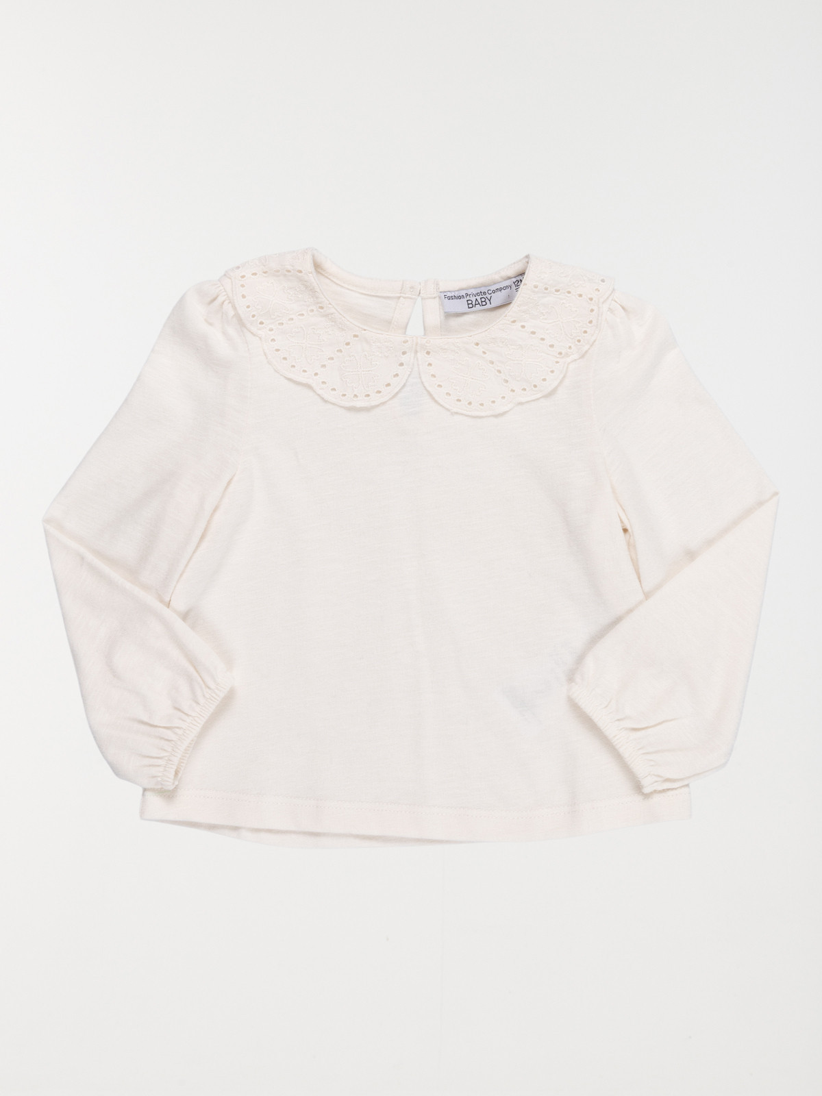 T-shirt fille col claudine (3-36M)