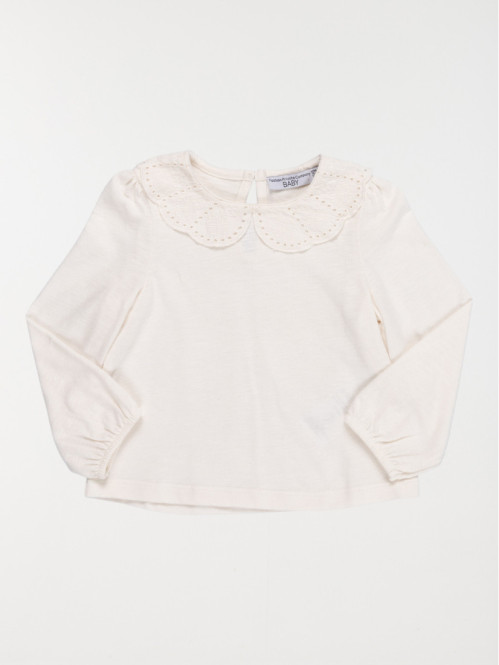 T-shirt fille col claudine...