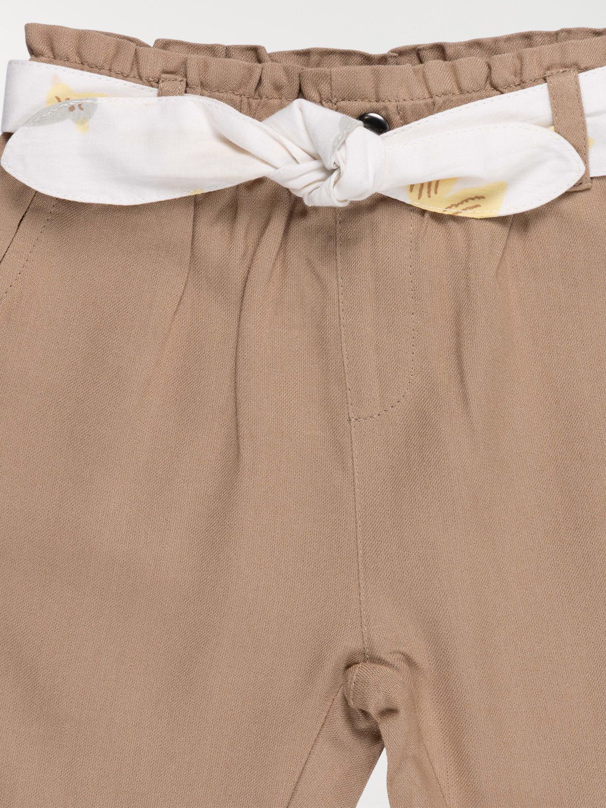 Pantalon ceinture fille sépia (3-36M)