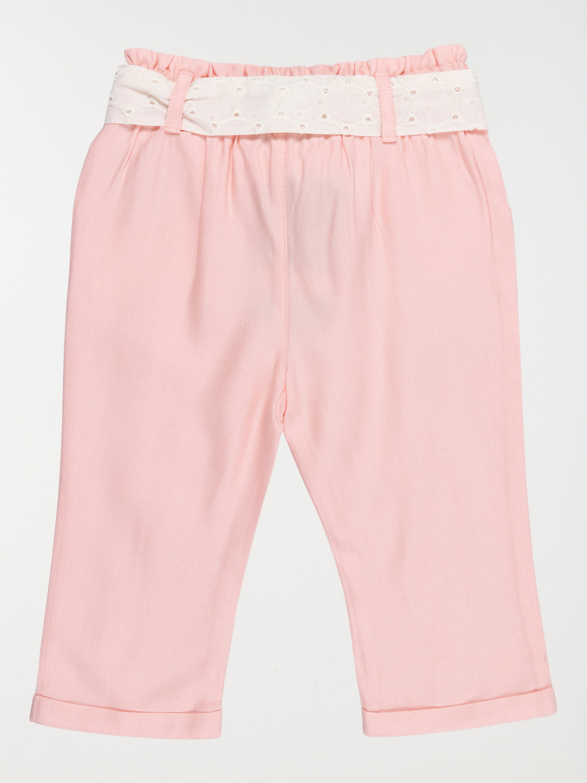 Pantalon ceinture fille pivoine (3-36M) Pantalon ceinture fille pivoine (3-36M)