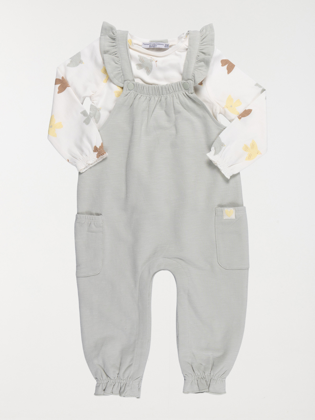 Ensemble t-shirt/salopette fille (3-24M)