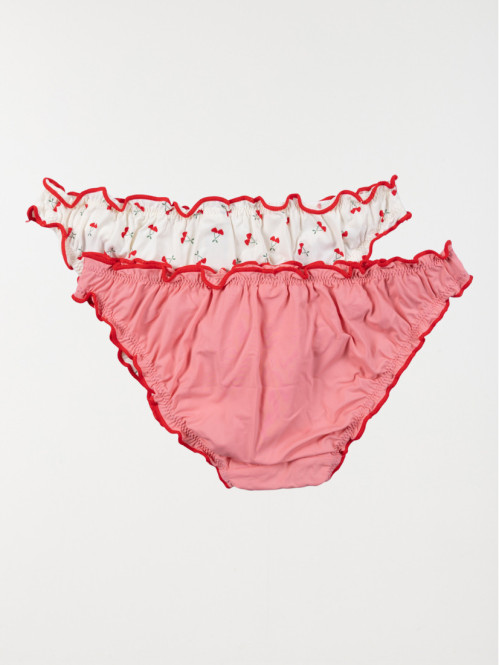 Lot de 2 culottes cerises...