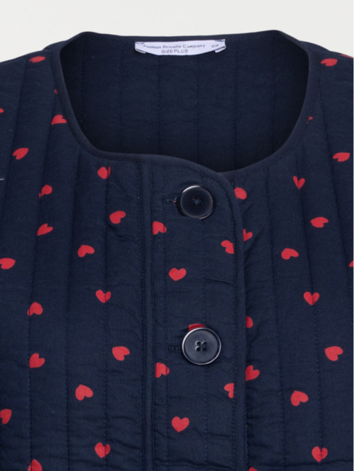 Veste motif coeur grande...