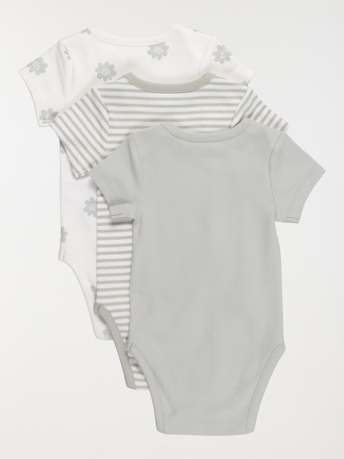 Lot de 3 bodies fleur fille (3-24M)