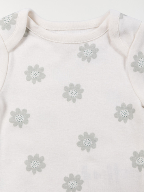 Lot de 3 bodies fleur fille...