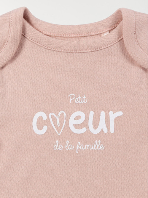 Lot de 3 bodies coeur fille...