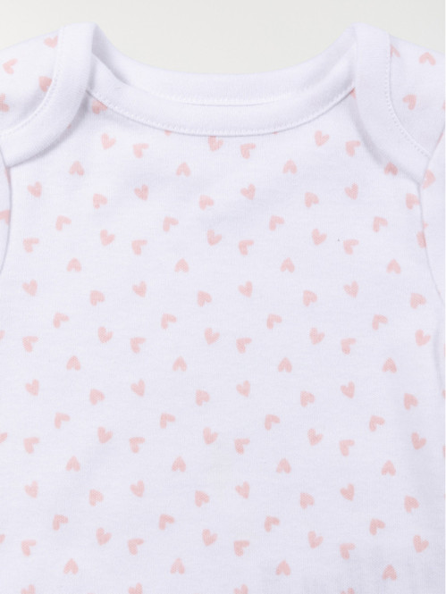 Lot de 3 bodies coeur fille...